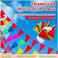 Small Colorful Flags, Triangular Flags, Decorative Wedding Construction Site Warning Ropes, Triangul