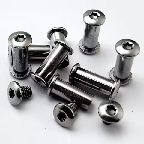 10 Sets Diy Knife Handle Material Making Screws M3.5 Folding Knife Screw T8 Plum Rivet Shank Slotted