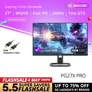 PRISM+ PG27X Pro 27" Fast IPS 240Hz 1ms WQHD Mini-LED 157% sRGB eSports Grade Adaptive-Sync Gaming M
