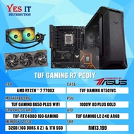PC SET - TUF GAMING R7 PCDIY (R7-7700X with TUF RTX4080 GAMING 16GB, 32GB(16GBx2) & 1TBGB SSD)