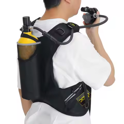 1L/2L Scuba Diving Tank Vest Bag Adapter Mini Oxygen Cylinder Set Respirator Air Tank Wetsuits Divin