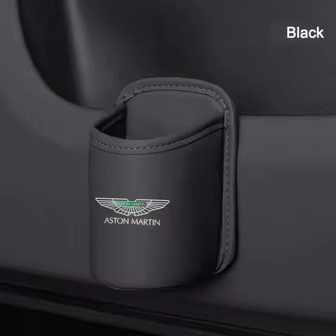 Leather Car Seat Back/Door Water Cup Storage Box Accessory For Aston Martin V8 Vantage VANQUISH DBX 