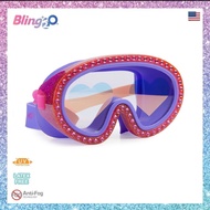 BLING2O แว่นตาดำน้ำเด็กสีสดใส ยอดฮิตจากอเมริกาชื่อ ROCK STAR HEART GLITTER MASK RASPBERY ป้องกันฝ้าเ