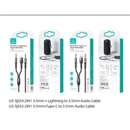 USAMS 2IN1 3.5mm + Type-C / iP To 3.5mm Audio Cable