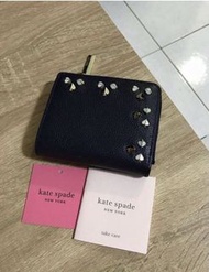 KATE SPADE 荔枝紋對開釦式短夾 皮夾 錢包  女生短夾 女生皮夾 Kate spade短夾 零錢包 中夾 長夾 #24春古著