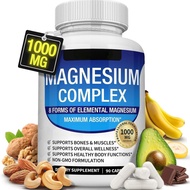 1000mg 8-Form Magnesium Complex Max Absorb Bone Muscle Wellness