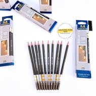 Hộp 12 Cây Bút Chì Gỗ ELISA Ngòi 2B/3B/4B/5B/6B Cao Cấp TODO SUYO