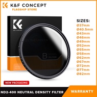K&F Concept PH Official ND2-ND400 Neutral Density Fader Variable ND Glass Filter ND2-400 37mm-82mm