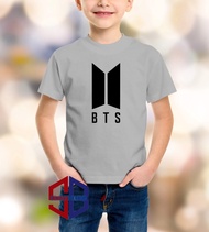 tshirt kaos baju anak bts logo - hitam