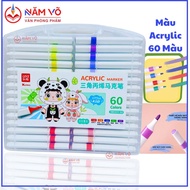 [MK101 60 COLORS] Marker Pen / Acylic Colored Marker / Acrylic Marker MK 101 - 60 Colors TRIANGLE Bo