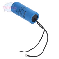 TOHESP AC Motor Capacitor, 250V AC Wire Lead CD60 Capacitor, Durable 75uf Round Shape Running Capaci