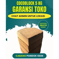 Cocopeat Block 5 Kg Fine Coconut Fiber Coco Peat Cocopit Cocovit Block-Shaped Planting Media