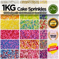 《1Kg》2mm Cake Sprinkles Cake Decoration Harga Borong& Halal Certified Sprinkle Gula Manik Hiasan Kek