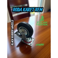 8 inch Trolley Wheels with Brakes 8" Rubber Trolley Wheels 200/50-100mm