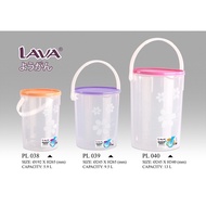 LAVA Air Tight Multipurpose Round Storage Container / Food Container with Handle / Balang Kedap Udara Pemegang / Keropok