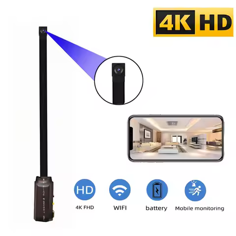 4K HD Mini WiFi Camera, Supports Remote Viewing, Motion Detection, DIY Small Home Nanny Style HD Wir