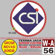 W-A56 LOGO PT CAKRA SATYA INTERNUSA PATCH EMBROIDERY EMBLEM/BADGE - GIB REVIEW TESTI