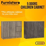 Furnistore 5 Doors Almari pakaian kanak-kanak/5 pintu children wardrobe cabinet Oxford almari baju budak ikea kayu pakaian