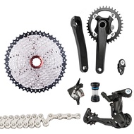 BSKY ZTTO 1x10 Speed MTB Derailleurs Shifter Groupset Bike Crankset 11-50T Cassette Flywheel 10 Chai