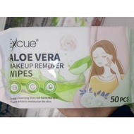 Excue Aloe Vera Makeup Remover Wipes (50pcs) | Plant Extracts | Moisturizing & Gentle on Skin