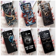 For Xiaomi Redmi K80 Pro K 80 5G Cool Dragon Metal Style Pattern Phone Casing RedmiK80 K80Pro Silico