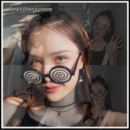 [FF] New Cosplay Glasses Vertigo Pattern Funny Decorative Glasses Anime Dizzy Eyeglasses Birthday Pa