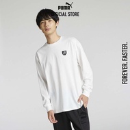 PUMA SPORT CLASSICS - เสื้อยืดแขนยาว PUMA สำหรับผู้ชาย สีขาว  62814102