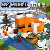 Compatible with Lego Minecraft Fox House Building Children Educational Assembling Building Block Toy