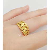 [VJ] NEW!! Cop916 Ring "J0759" 999.9 Gold Plated Ring <Cincin Mesin Kait>