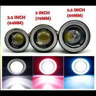 3200LM Car COB Upgrade Section High Power LED Angel Eyes Fog Light ring Lens Projector (Aluminium Ho