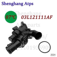 A A 87 C Engine Coolant Thermostat With Housing 03L121111af 03L121111f For VW Multivan T5 Transporte