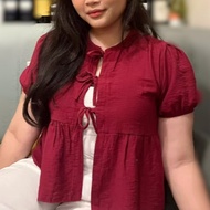 TOP TOP | Korean Blouse | WOMEN'S TOPS | Ribbon Top | Coquette Top