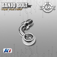 Banjo stainless steel brake hose TQ6 90 degrees original vietnam Banjo Fitting 90 Degree Chrome Stai