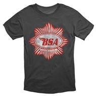 Vintage Style BSA Gold Star Motorcycles Biker T Shirt Black