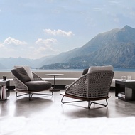 Sofa Villa Rattan Sofa Leisure Nordic Combination Coffee Table Outdoor Courtyard Outdoor Living Room