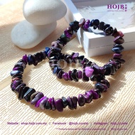 HOJB High Grade Royal Purple Sugilite 6A Rough Stone Bracelet 8mm 聚寶軒优质皇家紫舒俱来石"千禧之石"6A原石手链8mm