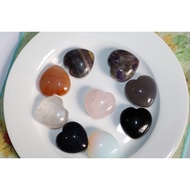 Mix Crystal Hearts, Dream Amethyst Hearts, Clear Quartz Hearts, Ocean Jasper Hearts