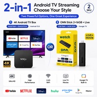 New ONN Google TV Stick Android 14 Full HD Streaming Device Dual Band 2.4G/5G WiFi Voice Remote Chro