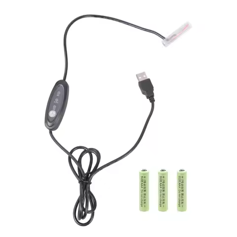 USB 3V 4.5V 6V voltage adjust LR03 AAA Dummy Battery Eliminators USB Power Supply Cable Replace 2-4p