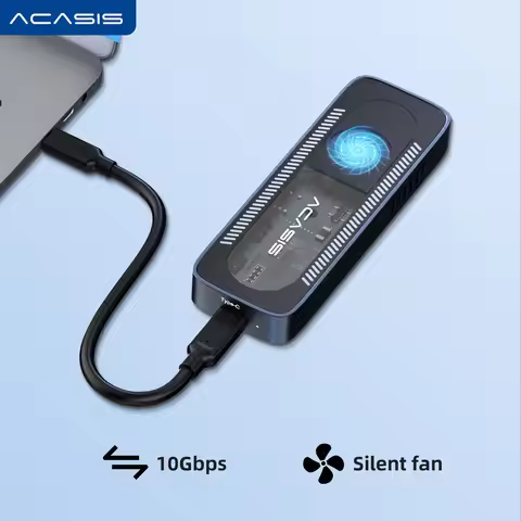 ACASIS 10Gbps USB-C 3.1 M.2 NVMe SSD Enclosure Case For 2280/60/42/30 Small Size Built In Fan Versio