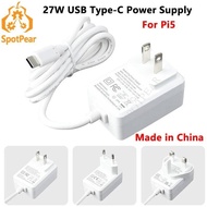 Raspberry Pi 5 Power 27W USB Type-C 5V5A PD Power Supply for Pi5