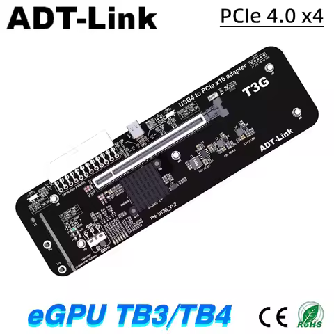 ADT-Link UT3G eGPU Adapter External USB4 to PCIe 4.0 X16 Connector for NUC ITX STX Notebook PC Graph
