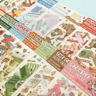 16Pcs 3D Cartoon Scene Stickers Reusable DIY 3D House Stickers Set for Decoration SHOPSBC9635