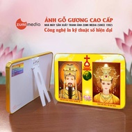 Khung tranh Cha Trời-Mẹ Đất (Ngọc Hoàng Thượng Đế Diêu Trì Địa Mẫu) tranh gỗ gương