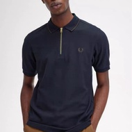 New Fred Perys Original Half Zip Men Polo Shirt Casual Embroidered Men Polo Shirt Baju Polo FP Lelak