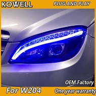 2 pieces Car Styling for Benz W204 headlights 2007- 2011 C180 C200 C260 led headlight led drl H7 hid