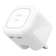 Belkin BoostCharge Pro 雙 USB-C GaN 充電器 50W WCH019myWH