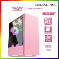 Armaggeddon Ruby B-V Pink ATX Strong Compatibility/Tempered Glass Side Panel Gaming PC Case Kagami K