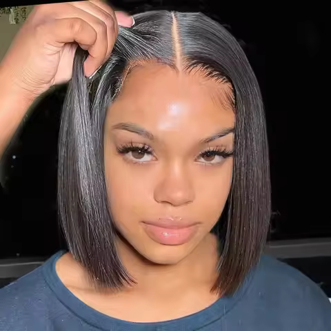 Shine Spark Wear & Go Glueless Bob Wig Lace Front Human Hair Wigs 4x4 4x6 Short Bob Straight HD Lace