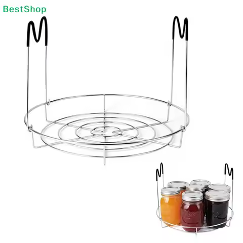 ☪Silver Stainless Steel Canning Rack Household Canning Rack Stable Seasoning Bottle Holder Storage R